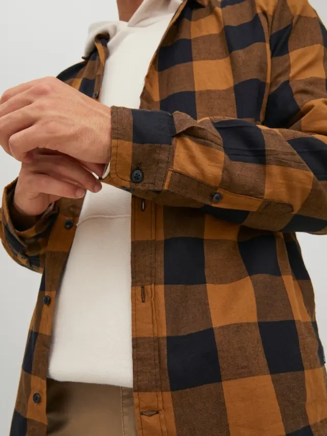 JJEGINGHAM TWILL SHIRT L/S NOOS Rubber 2