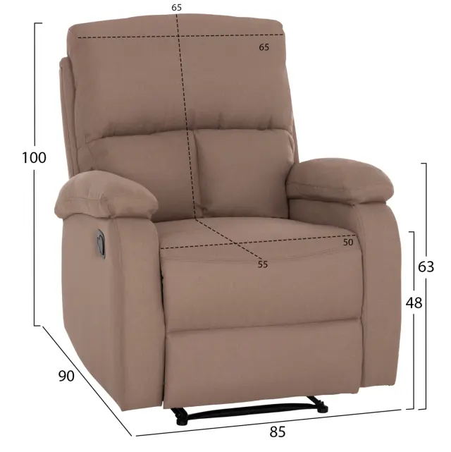ΠΟΛΥΘΡΟΝΑ RELAX FB93296.03 ΜΠΕΖ ΥΦΑΣΜΑ 81x94x97Υεκ. 2