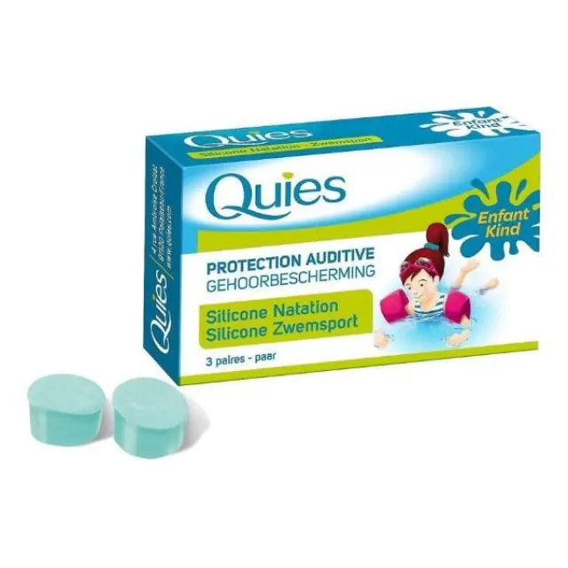 QUIES Earplugs Silicone Swimming Infants & Kids Παιδικές Ωτοασπίδες 3 ζεύγη