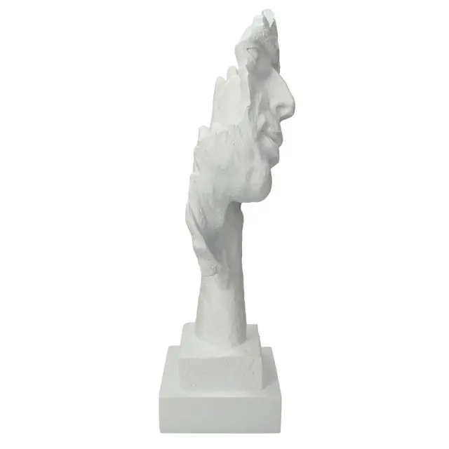 Διακοσμητικό Πρόσωπο Λευκό Polyresin 15.5x13x33cm 3