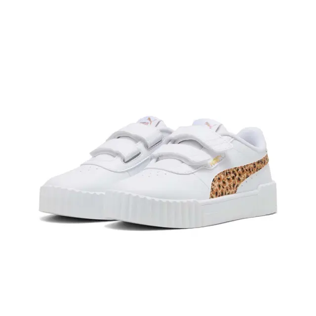 Puma Girl's Carina 3.0 Animal Print V (PS) Λευκό 402272-02 (Puma) 3