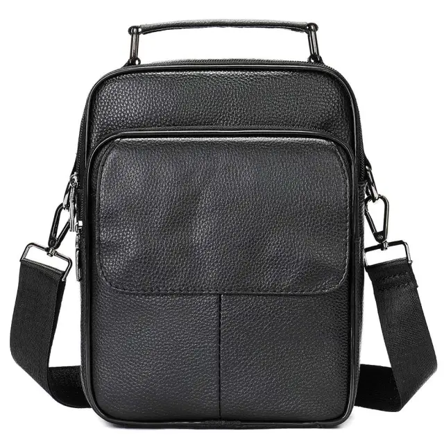 Τσαντάκι Ώμου Ανδρικό από Γνήσιο Δέρμα Cardinal 6102 black - One Size