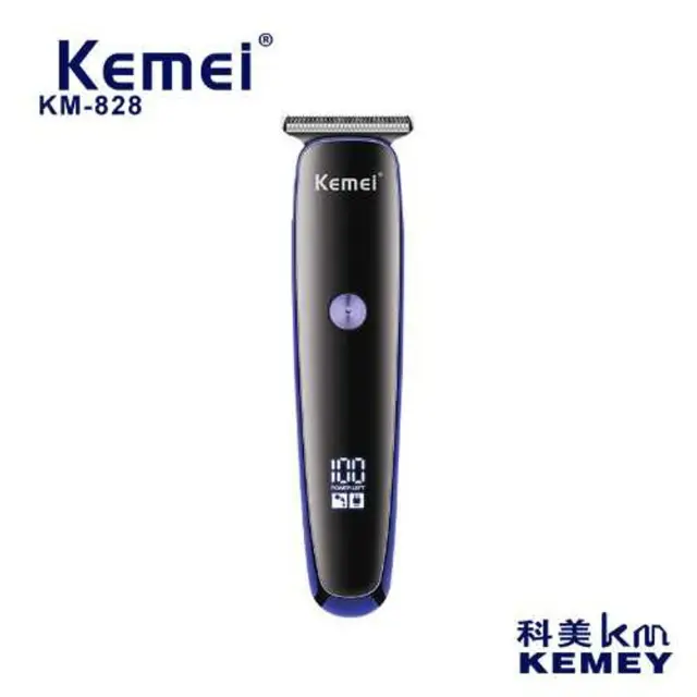 Kemei Επαγγελματική Επαναφορτιζόμενη Κουρευτική Μηχανή Μαύρη KM-828 2