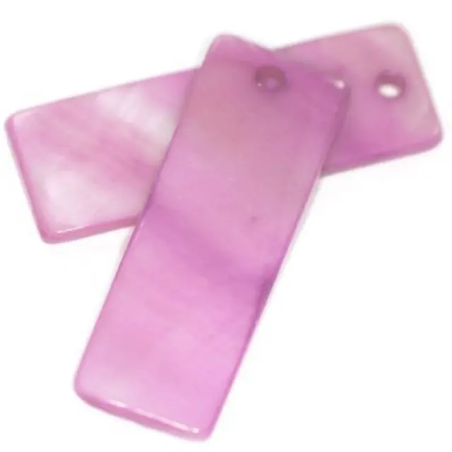 Mother of Pearl Ορθογώνιο Amethyst 10x30mm ~10τεμ