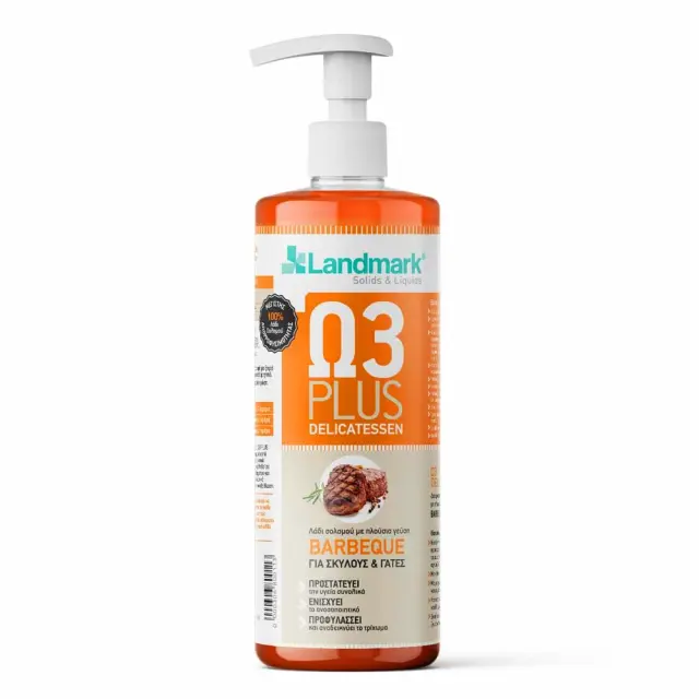 Landmark Plus Ω3 Λάδι Σολομού για Σκύλους & Γάτες Barbeque 500ml
