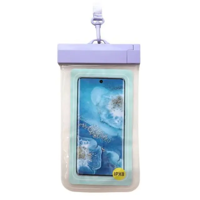 Waterproof Θήκη inos για Smartphones έως 6.9" Διάφανο-Λιλά N64878
