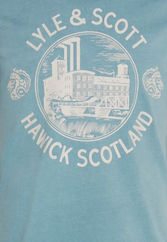 LYLE + SCOTT HAWICK PRINT T-SHIRT ΑΝΔΡΙΚΗ ΜΠΛΟΥΖΑ - W825/SKIPTON BLUE SKIPTON BLUE 2