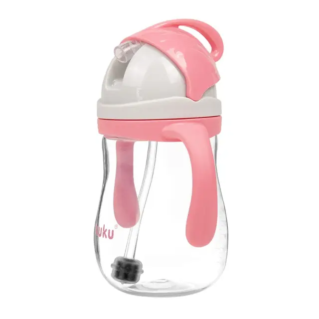Akuku Ποτηράκι με Καλαμάκι και Βαρίδι Pink 2