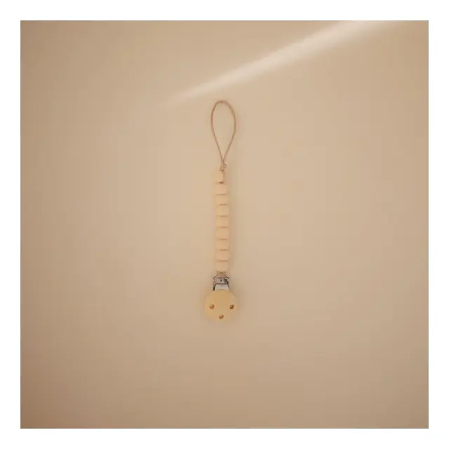 Κλιπ για Πιπίπλες Σιλικόνης Hera Pale Yellow - Mushie Baby Oliver 3