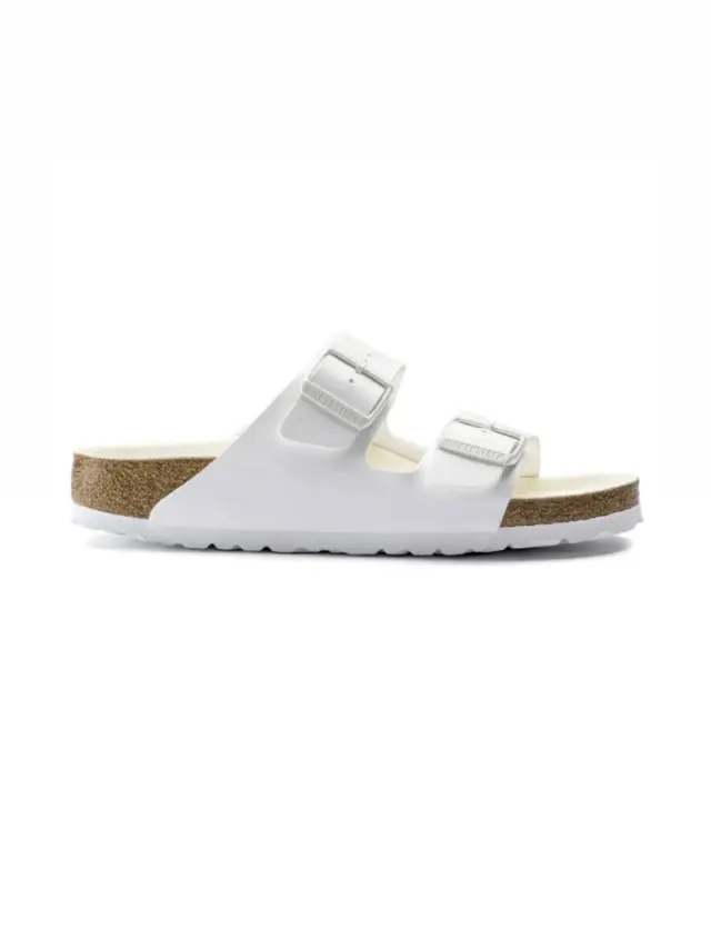 Birkenstock Πέδιλα Γυναικείο Birko-Flor(ανθεκτικό υλικό της Birkenstock-επιτρέπει την επαφή με το νερό) Άσπρο BIR/ARIZONA TRIPLES 1019046 WHITE - 39 3