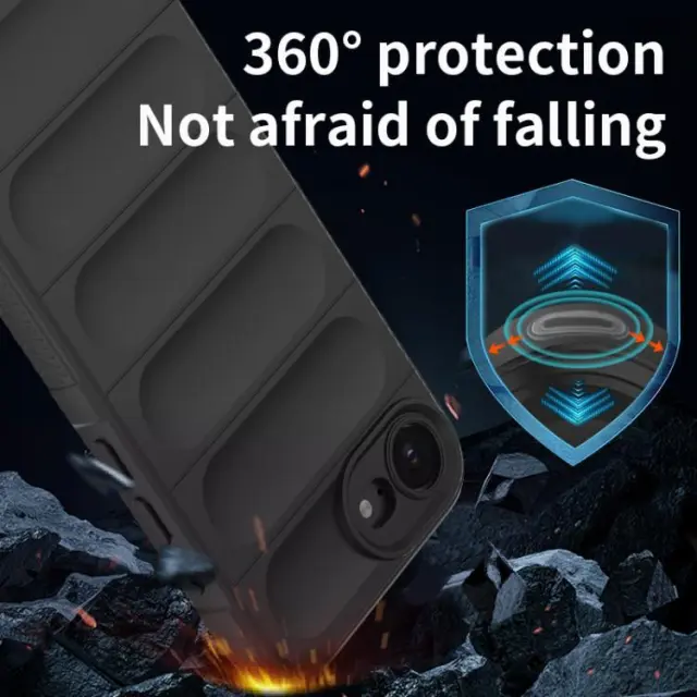 Rugged Anti Scratch Θήκη για iPhone 16E/17E- Black OEM 2