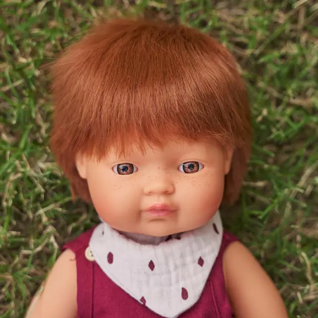MINILAND DOLLS MINILAND ΚΟΥΚΛΑ ΑΓΟΡΙ ΜΕ GINGER ΜΑΛΛΙΑ 38 CM ΜΕ ΕΣΩΡΟΥΧΑ 2