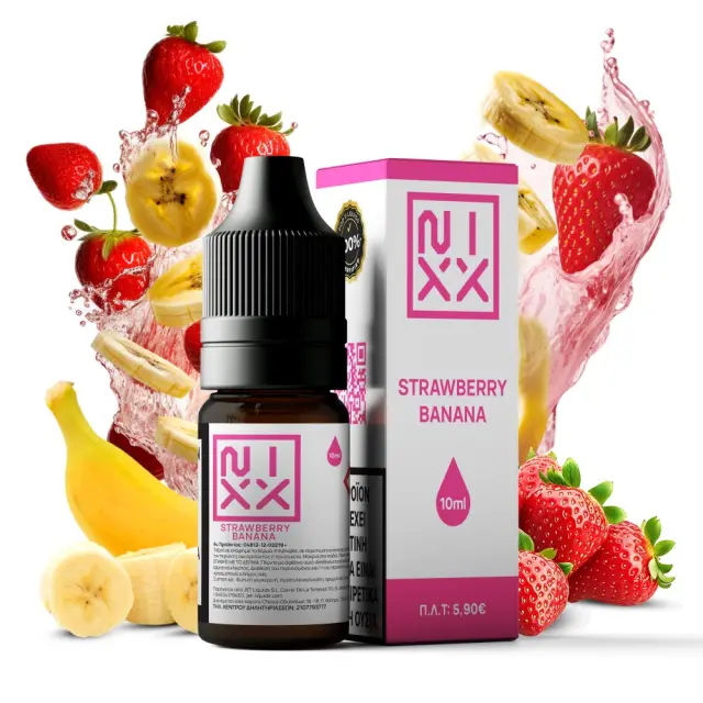 Strawberry Banana 10ml Hybrid Nic Salt - NIXX 20mg