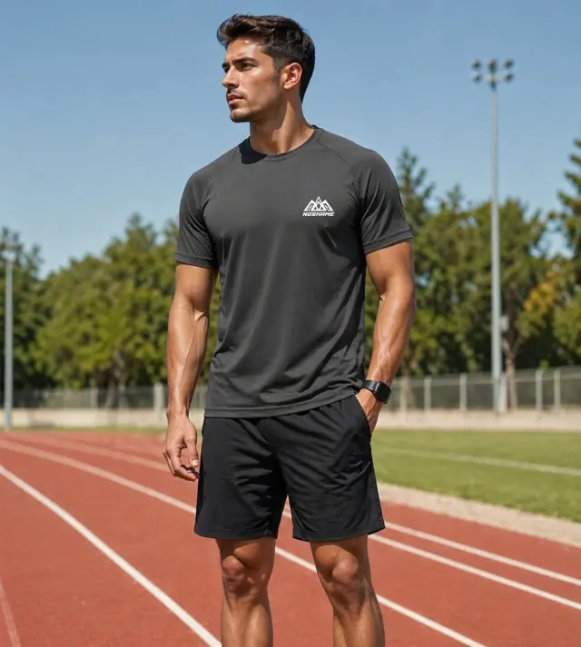 T-shirt Noshame® Ανθρακί Dry Fit - 152677 - XXL
