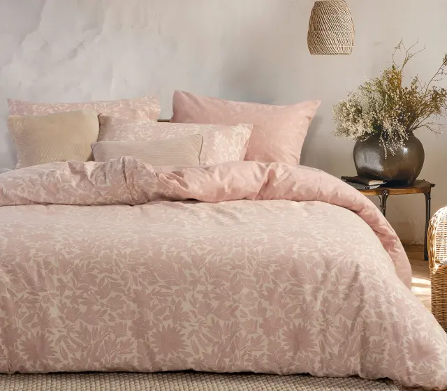Nef-Nef Homeware Παπλωματοθήκη Φανελένια Issual Σετ Monh 160x230 Pink