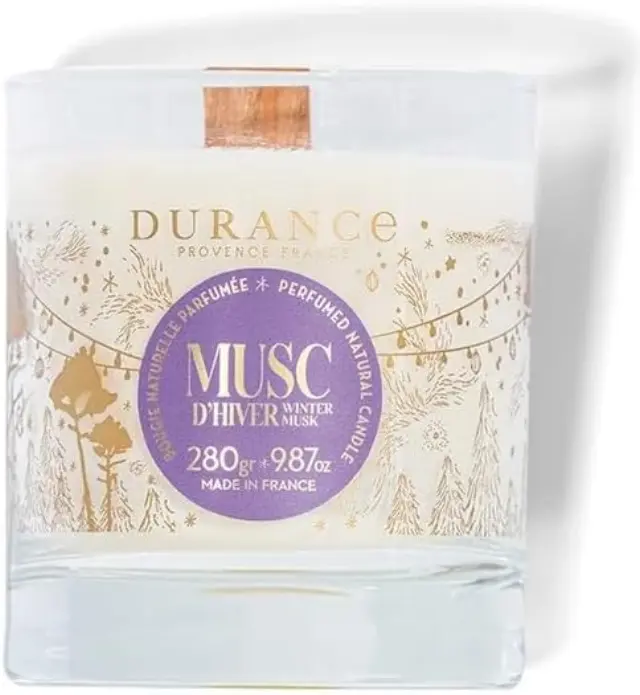 Durance Candle Winder Musk Χριστουγεννιάτικο φυτικό κερί με άρωμα μόσχου και ξύλινο φυτίλι 280 gr. 3