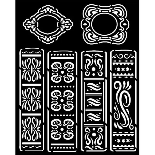 Thick Stencil Stamperia 20x25cm, Vintage Library, Books