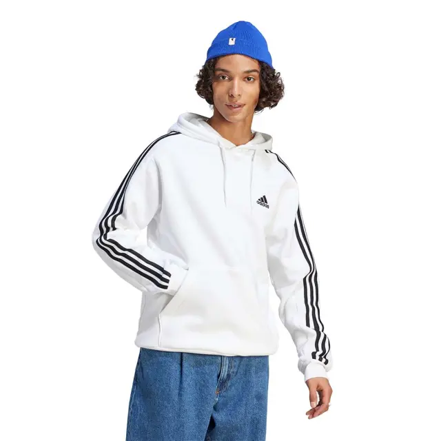 adidas Sportswear Men's 3Stripes Fleece Hoodie Άσπρο IJ6476 (adidas Sportswear) - XXLarge 3