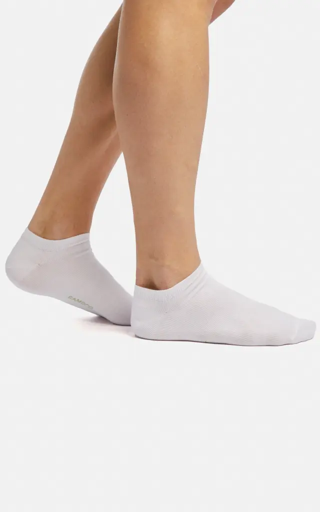 Unisex Μονόχρωμες Bamboo Κοντές Κάλτσες (Σοσόνια) Minerva - Λευκό