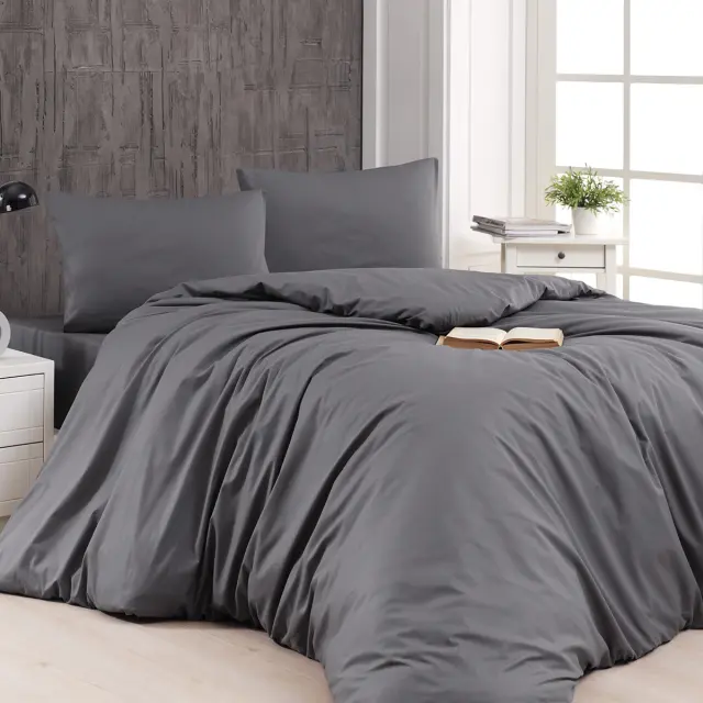 Παπλωματοθήκη 230x250 Υπέρδιπλη Beauty Home Art 1999 100% βαμβακερό- Ανθρακί