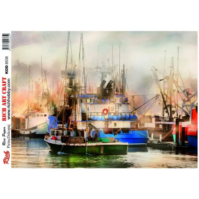 Ριζόχαρτο Rich, 30x42cm, Ιστιοφόρα και πλοία, 8538