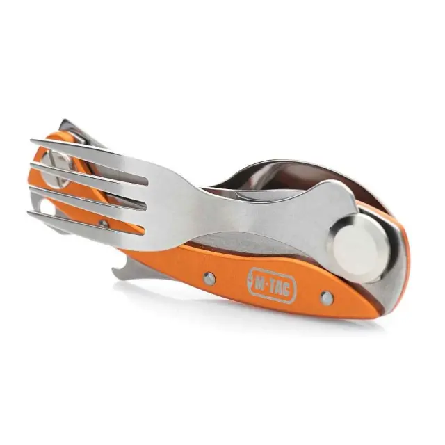 M-TAC Folding Cutlery Set-Σετ λειτουργικών μαχαιροπίρουνων - 13-Orange-Πορτοκαλί