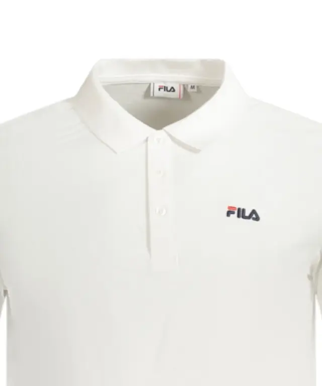 Fila - Ανδρικό Polo T-shirt Slim Fit FAM0717-10001 Λευκό - S 3