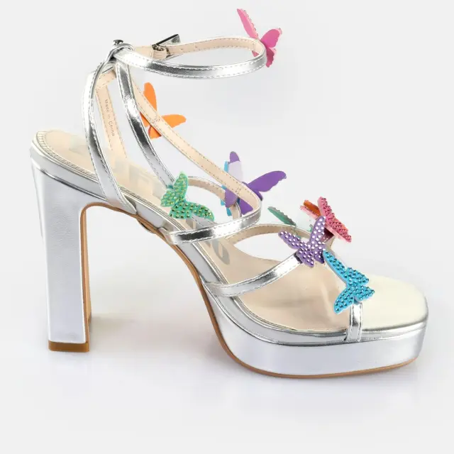 Γυναικεία Πέδιλα Buffalo June Miss Butterfly BN12916151 Ασημί Ασημί - 40 3