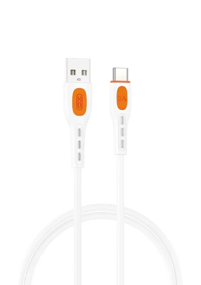XO NB280 Καλώδιο δεδομένων Type-C 1M 3A Λευκό 16.005.0348