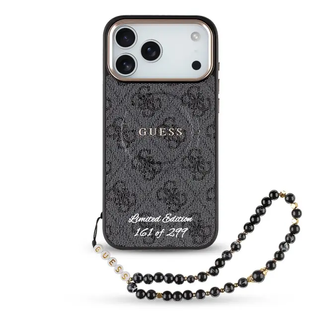 Guess PU 4G MagSafe Strap Limited Edition of 299 Case for iPhone 17 Pro Max Black
