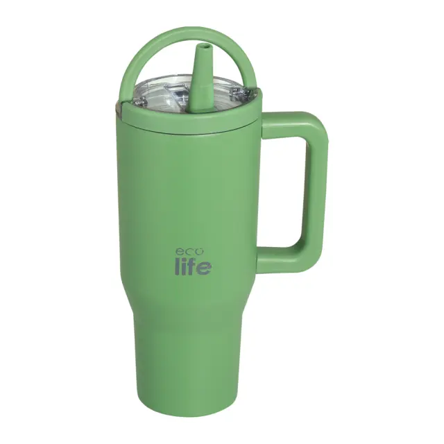 Ecolife Tumbler Green Tea 900ml (2Handles Lid)