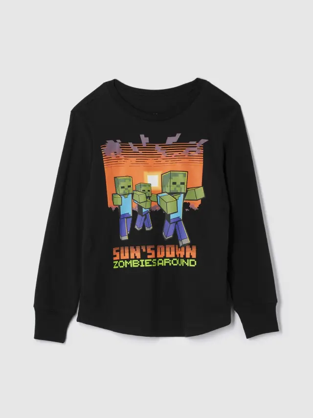 Μαύρη GapKids Minecrraft Μπλούζα true black - XS