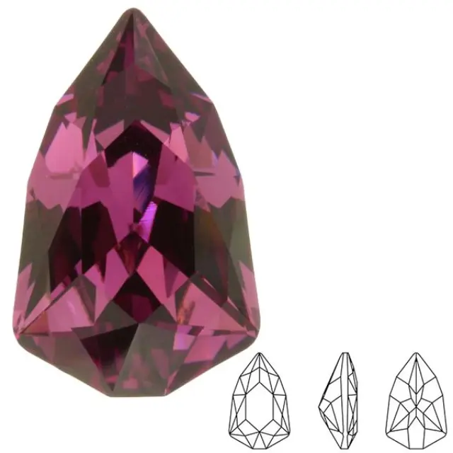 Swarovski 4707 Slim Trilliant Fancy Stone Amethyst 13.6x8.6mm - 2τεμ