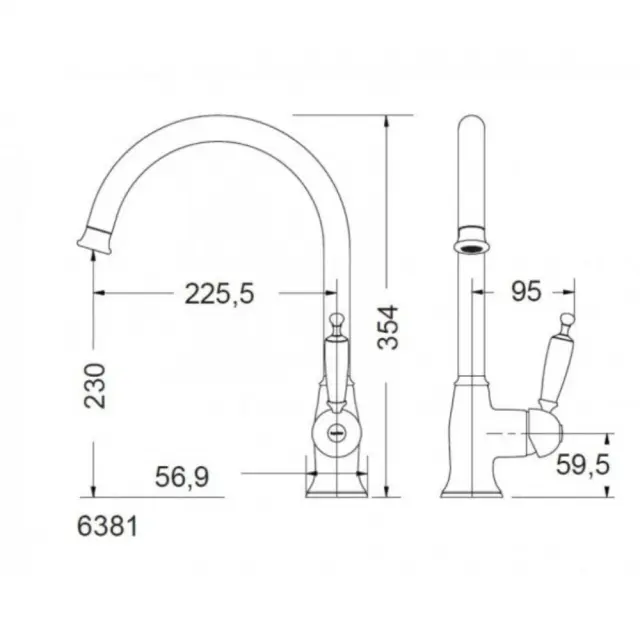 Μπαταρία νεροχύτη OXFORD 6381-110 2