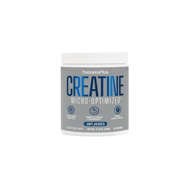 Nature's Plus Creatine Monohydrate Powder, Μονοϋδρική Κρεατίνη Χωρίς Γεύση 330gr