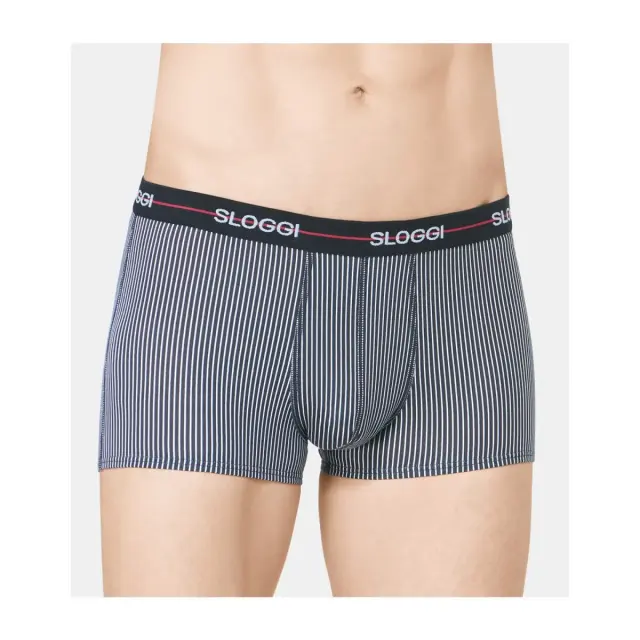 Sloggi Ανδρικό Boxer Start Hipster Box - Διπλό Πακέτο, Χρώμα Μαύρο-Μαύρο Ριγέ 2