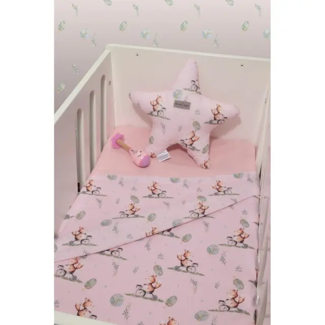 Σεντόνια Λίκνου Σετ 2τ -75x110-100% Βαμβάκι Des -426 Oliver Baby