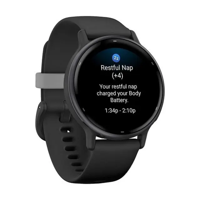 Garmin Vivoactive 5 Aluminium 42mm Αδιάβροχο Smartwatch με Παλμογράφο (Slate Bezel With Black Silicone Band) 2