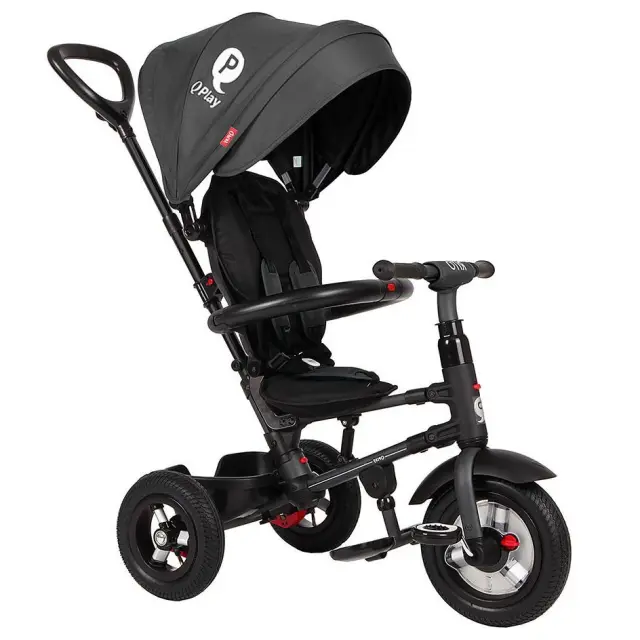 QPlay Rito Air Gel Αναδιπλούμενο Τρίκυκλο Ποδήλατο Black 10+ Μηνών