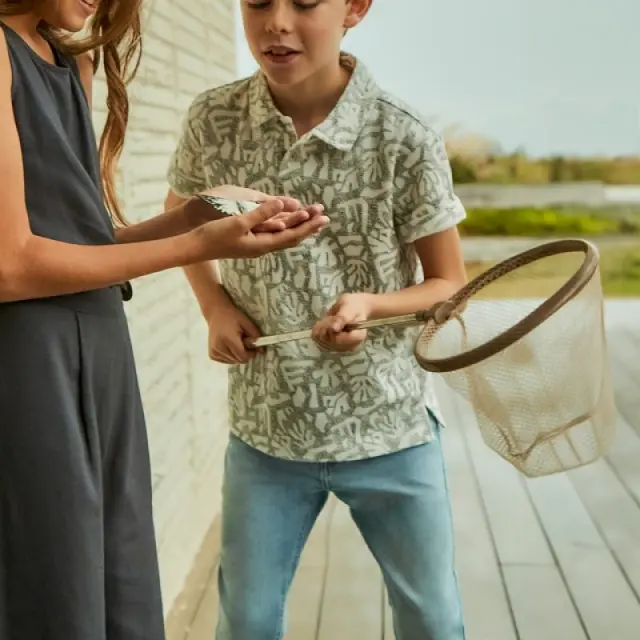 Junior 10 έως 18 ετών Παντελόνι τζιν σωλήνας βασικό χλωριωμένο - 18Ε