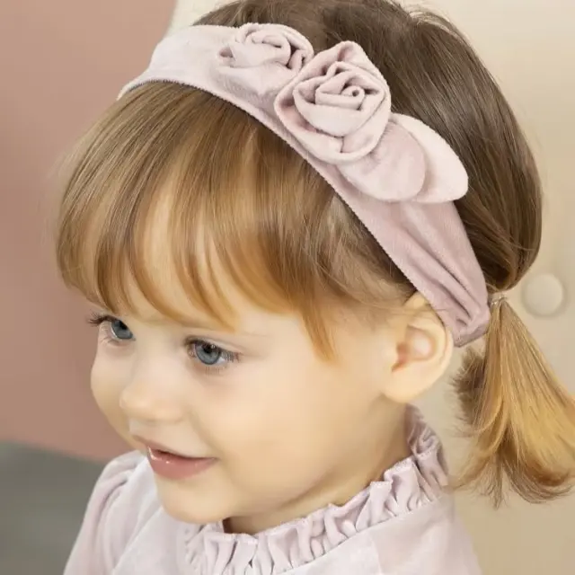 Baby 6 μηνών έως 4 ετών Κορδέλα Bελούδο ροζ - 12M 2