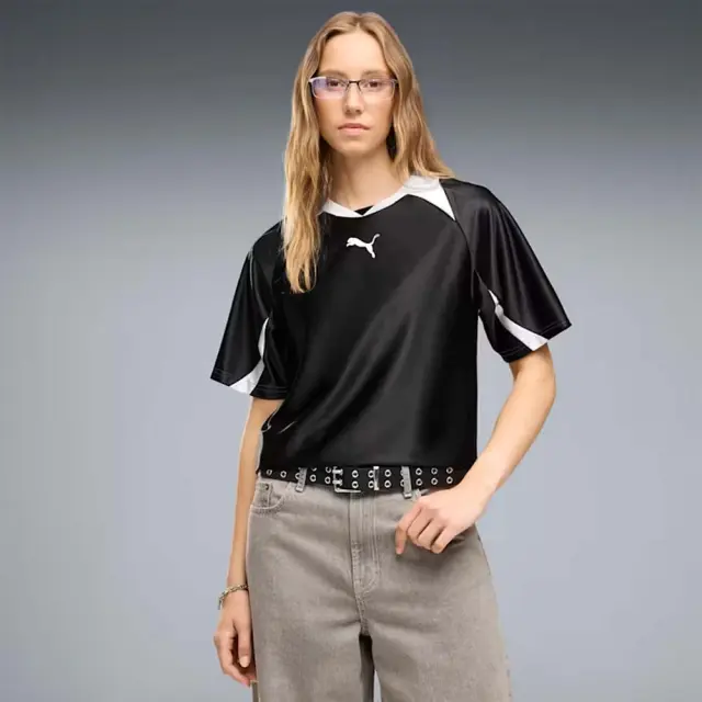 Puma Women's Street Relaxed Jersey Tee Μαύρο 695424-01 (Puma)