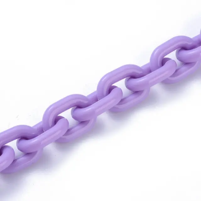Αλυσίδα Ακρυλική 19x4x4mm - Purple - 1m