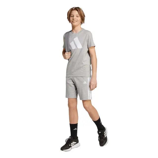 adidas Sportswear Kids 3Stripes Knit 210 Short Γκρι Ανοιχτό JY5016 (adidas Sportswear) 3