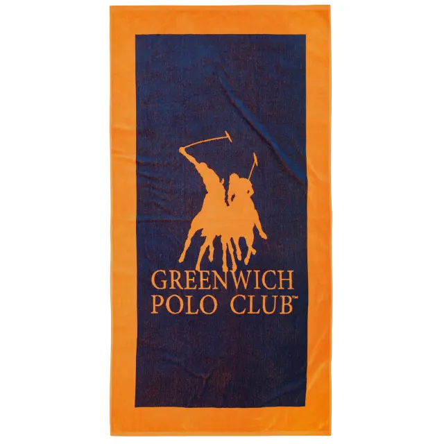 Πετσέτα Θαλάσσης 90x180 400gsm Essential Greenwich Polo Club 4003 Blue-Orange 100% βαμβακερό
