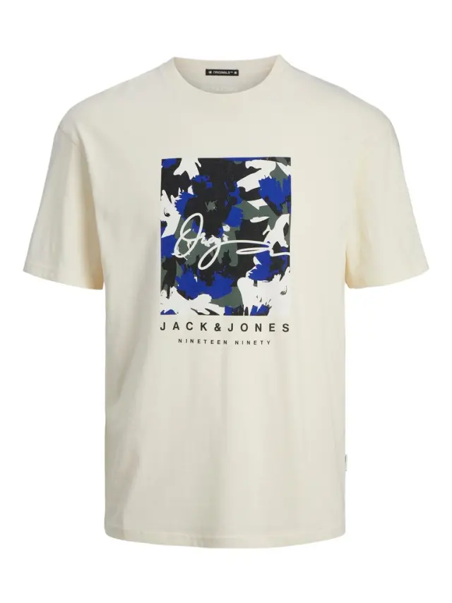 JORARUBA AOPBRANDING TEE SS CREW NECK LN buttercream - XL