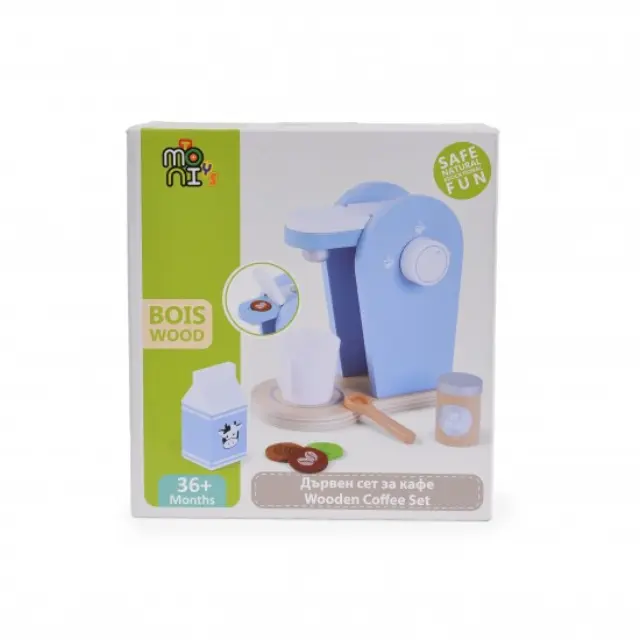 Moni Toys Ξύλινη Μηχανή Καφέ 4343 2