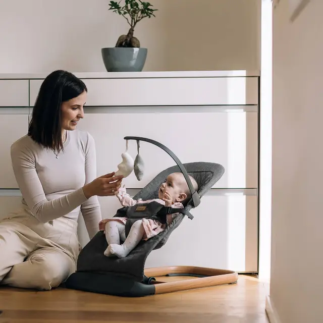 FreeON Serene Ρηλάξ Μωρού με Λίκνισμα και Μπάρα Παιχνιδιών Grey 3
