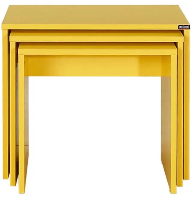 Σετ τραπεζάκια SHP-103-HH κίτρινο 55x47x40cm 2