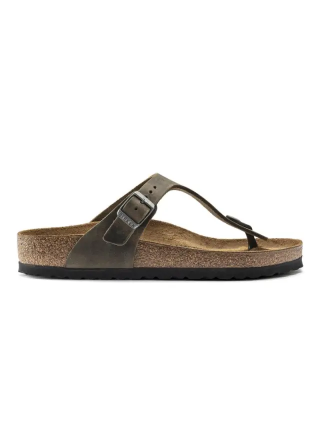 Birkenstock Σαγιονάρες Unisex δέρμα Oiled Πράσινο BIR/GIZEH 1019327 F/KHAKI 3